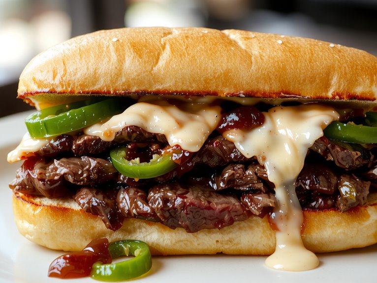 cheesy steak sandwich recipe