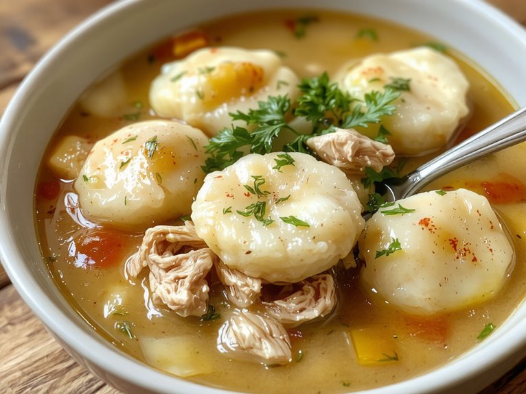 comforting chicken dumpling dinner