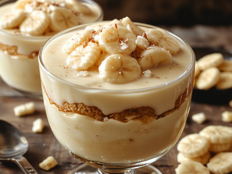 creamy banana pudding dessert