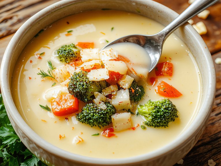 creamy broccoli cheese soup