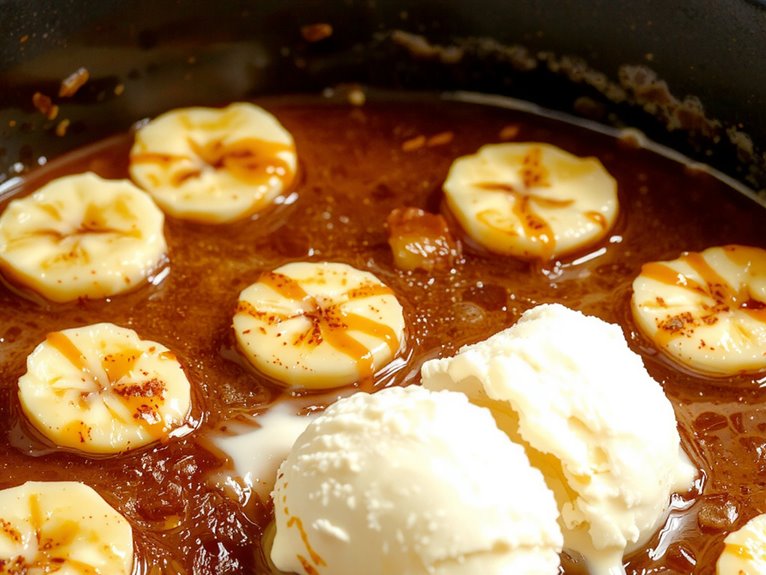 creamy caramelized banana dessert