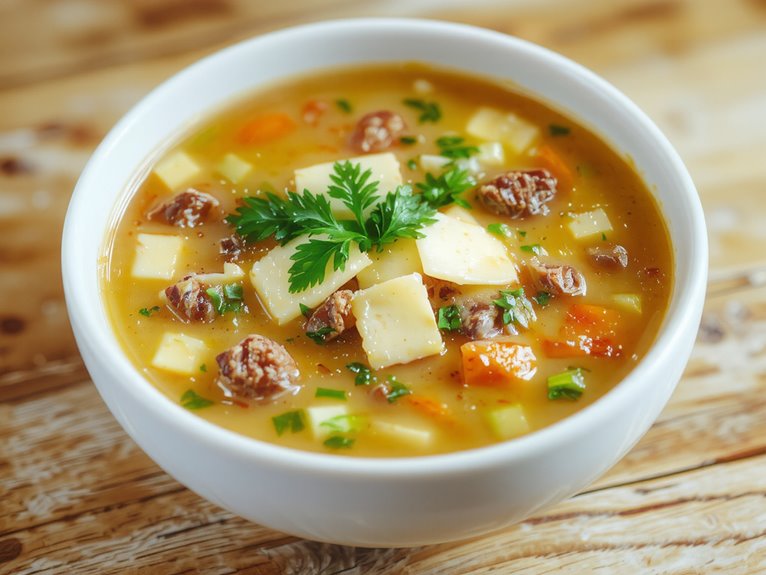 creamy cheeseburger soup recipe