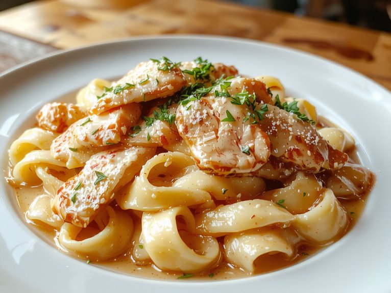 creamy chicken pasta dish