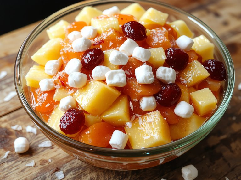 creamy fruit salad dessert