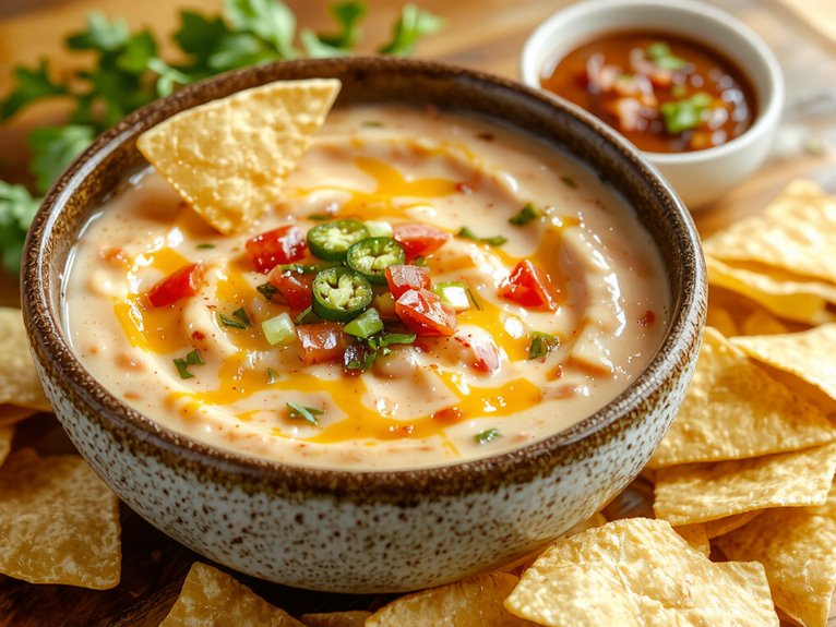 creamy spicy bean dip