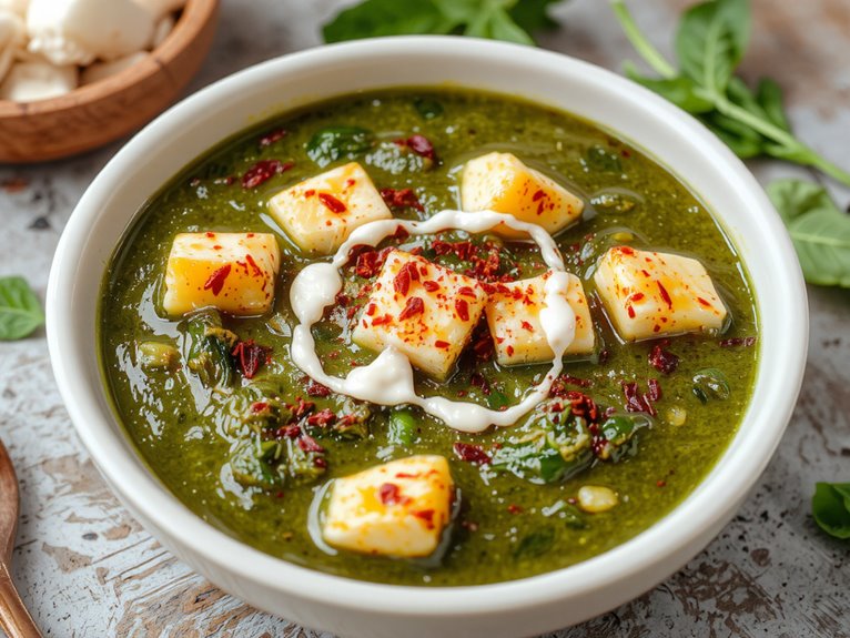 creamy spinach cheese dish