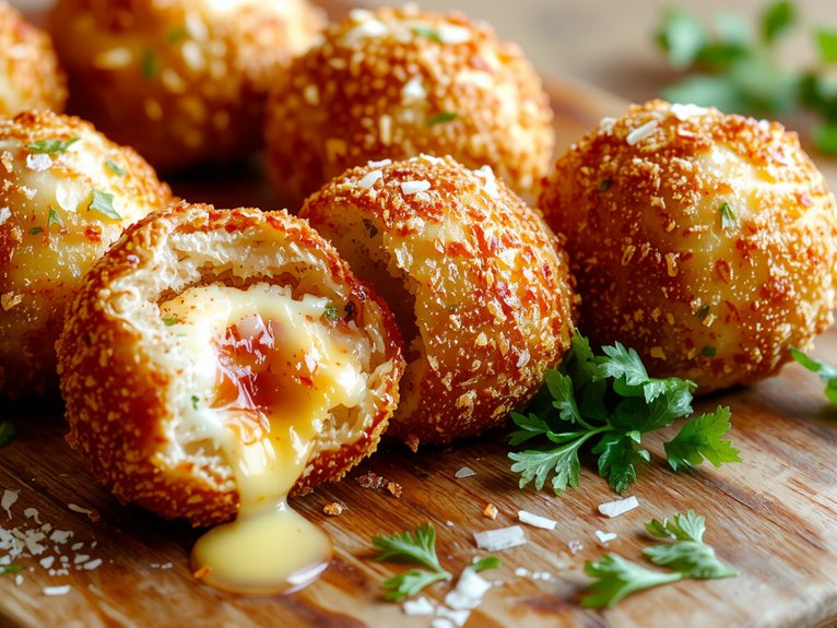 crispy cheese rice balls
