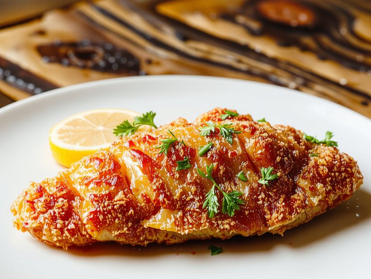 crispy golden breaded chicken