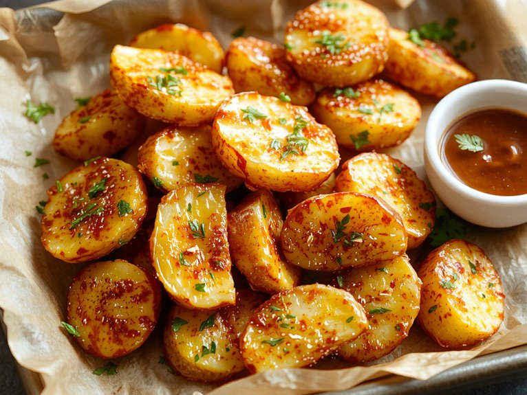 crispy seasoned baked potatoes