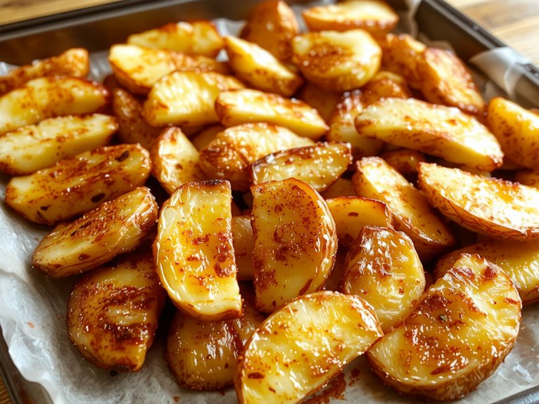 crispy spiced potato wedges