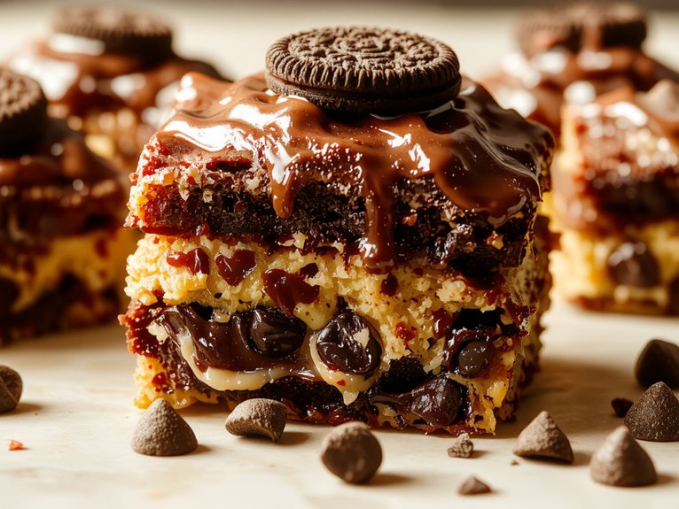 decadent layered chocolate dessert