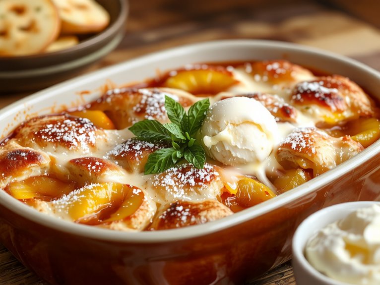easy homemade peach cobbler