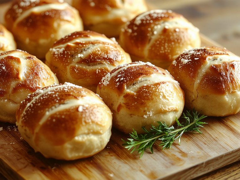 fluffy buttery bread rolls