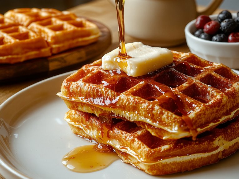 fluffy crispy homemade waffle recipe