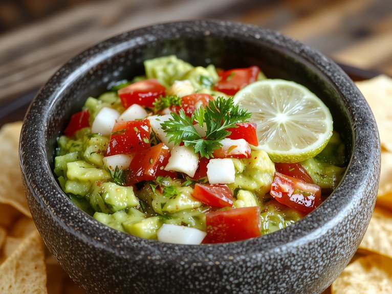fresh avocado dip creation