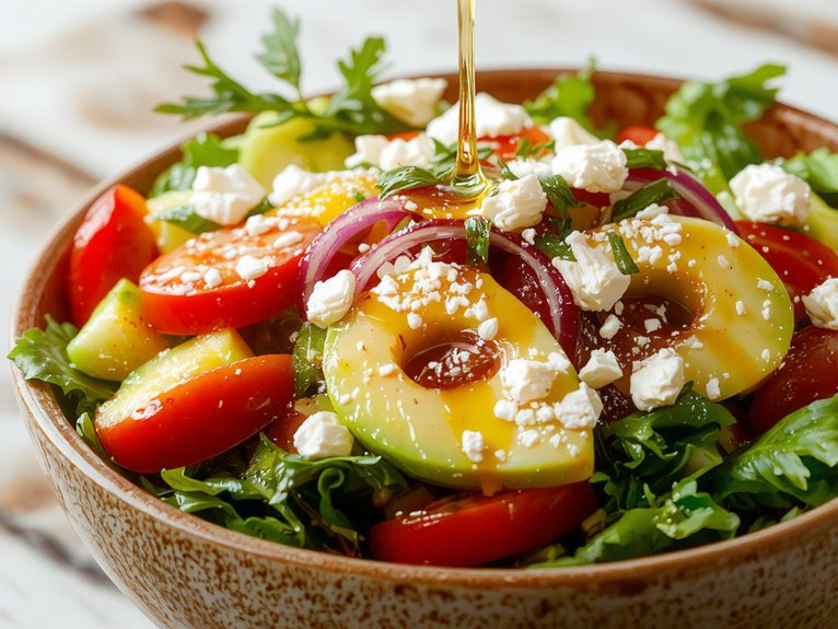 fresh healthy salad creation