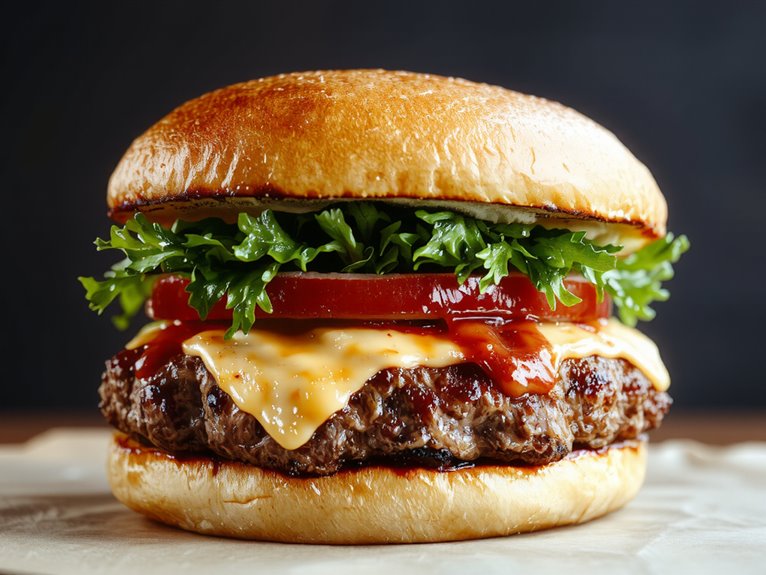 juicy grilled beef patties