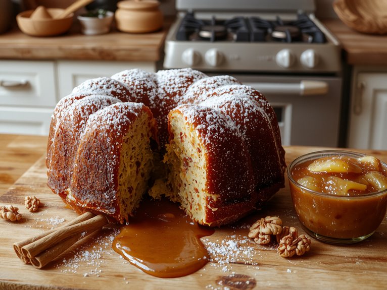 moist spiced applesauce cake