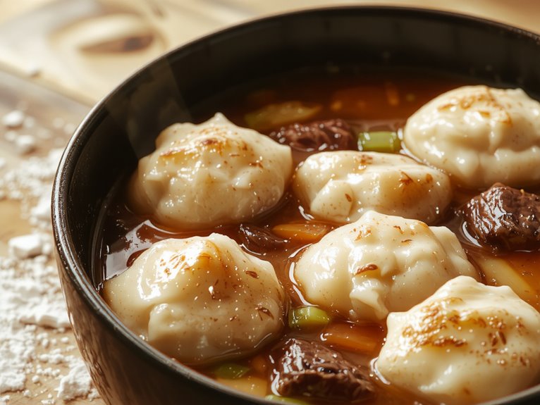 quick fluffy comforting dumplings