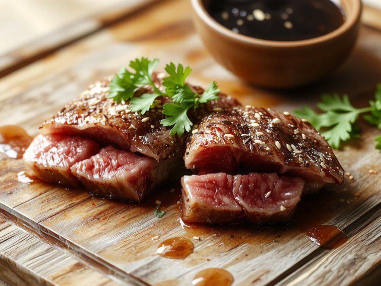 quick seared tuna steak