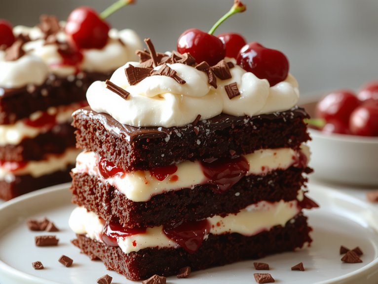rich chocolate cherry cake