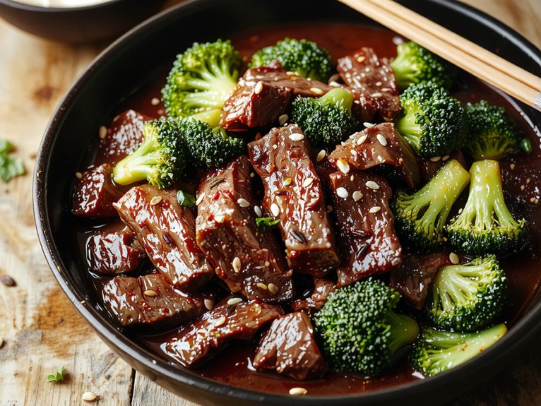 savory beef broccoli dish