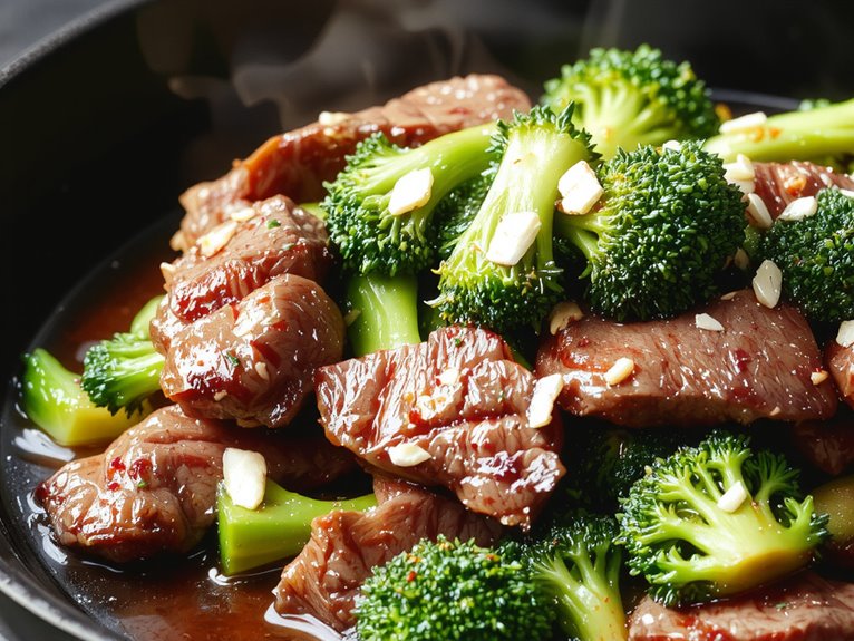 savory beef broccoli dish