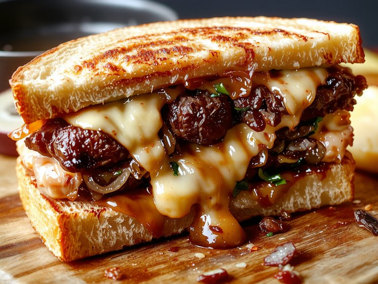 savory grilled cheese sandwich
