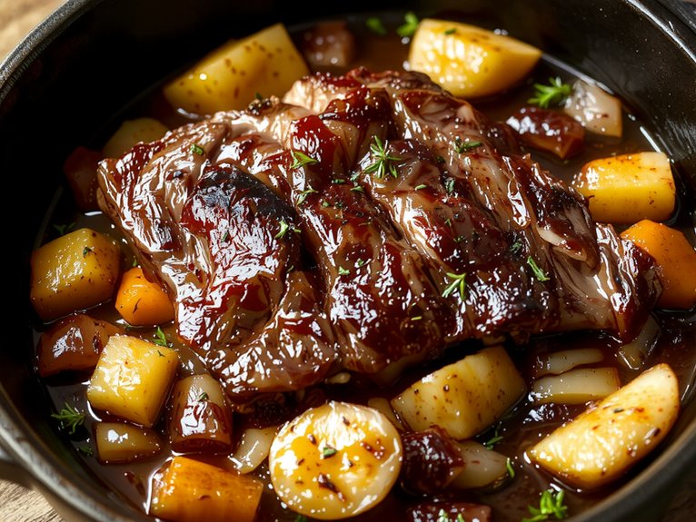 slow cooked beef chuck roast
