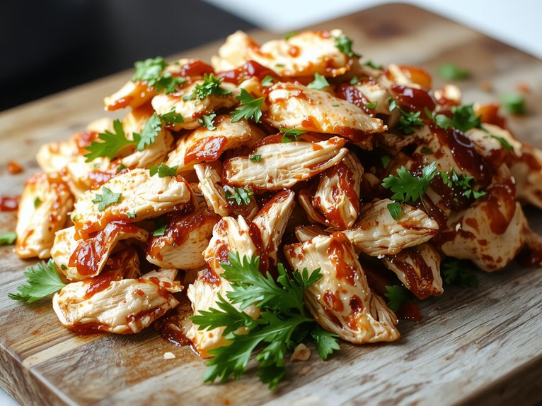 slow cooked tender chicken