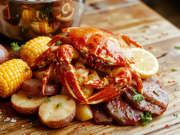 spicy seafood boil feast