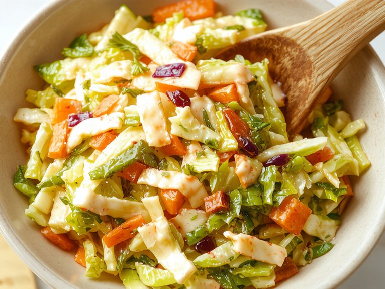 tangy creamy cabbage salad