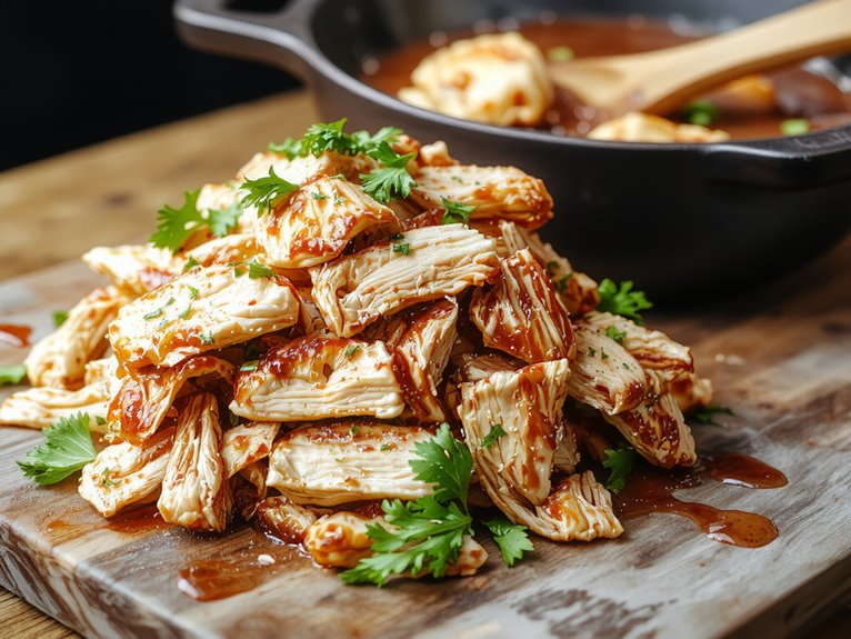 tasty homemade pulled chicken