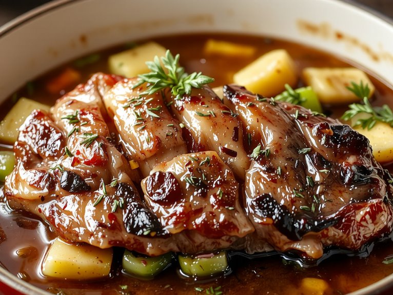 tender beef slow cooked vegetables