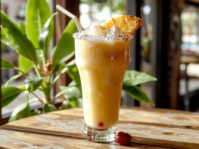 tropical alcohol free mocktail