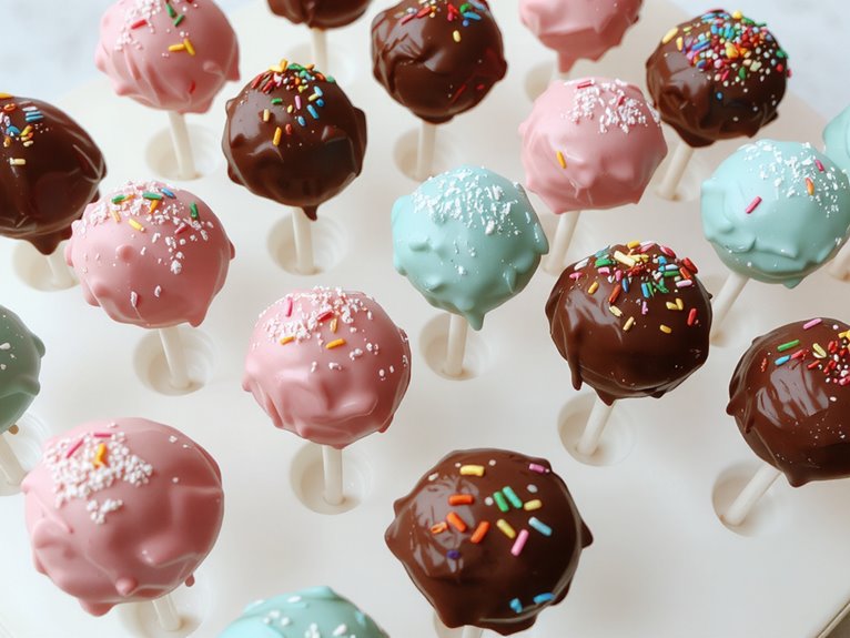 bite sized chocolate dipped treats