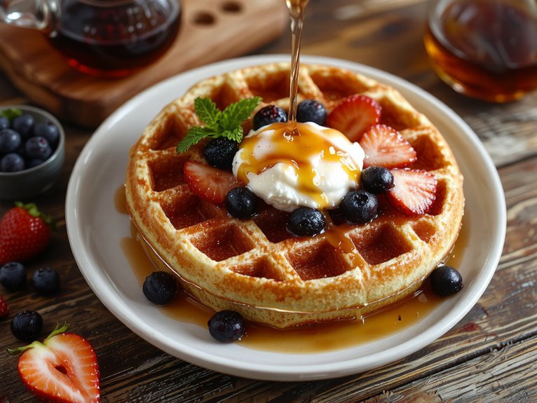crispy fluffy buttermilk waffles