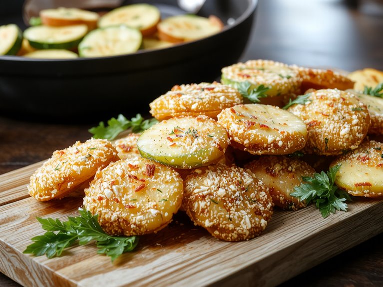 crispy golden zucchini slices