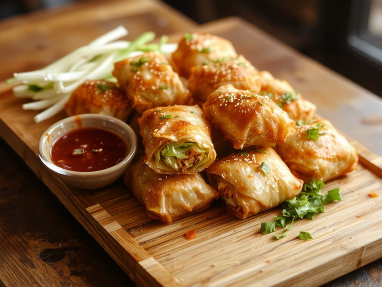 crispy vegetable filled rolls