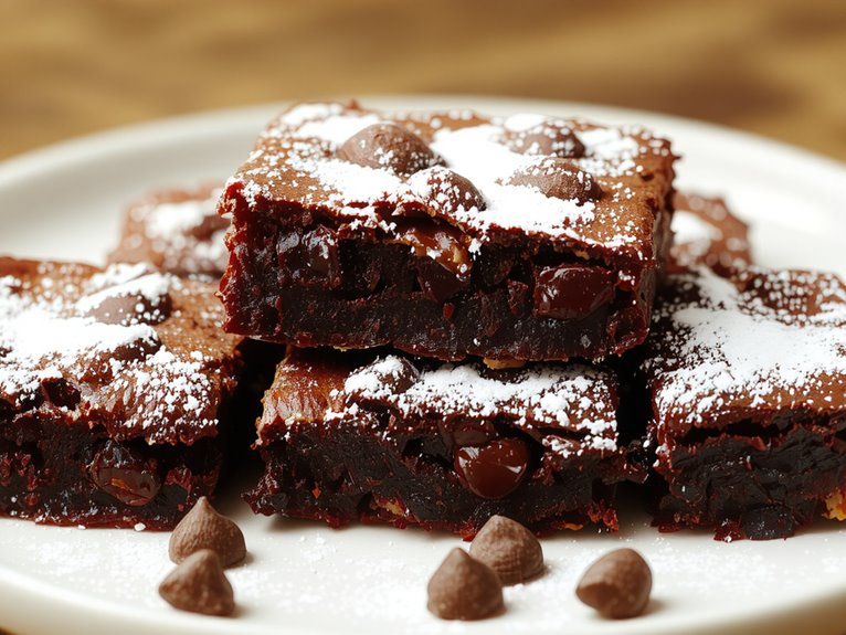fudgy crackly top brownies