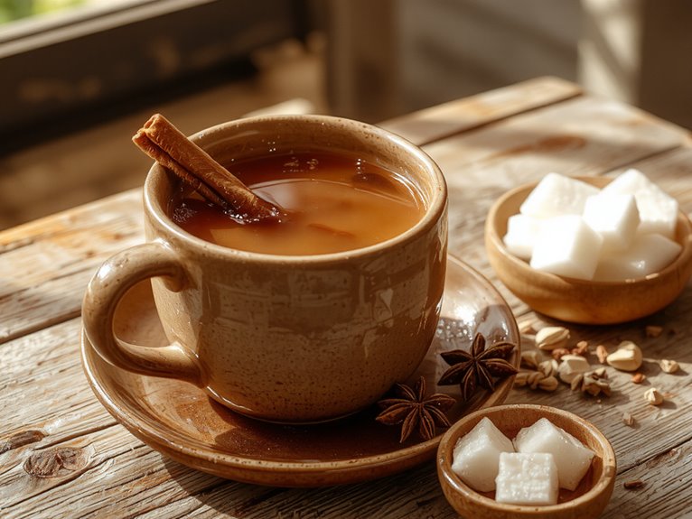 spiced indian milk tea