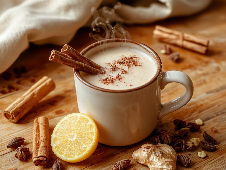 spiced tea milk drink