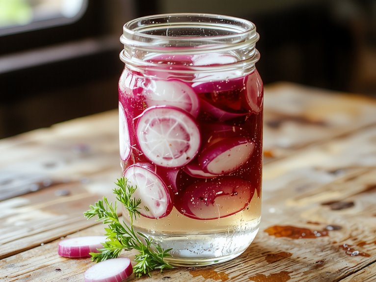 tangy quick pickled red onions