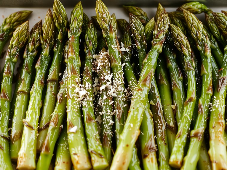 baked asparagus with seasonings
