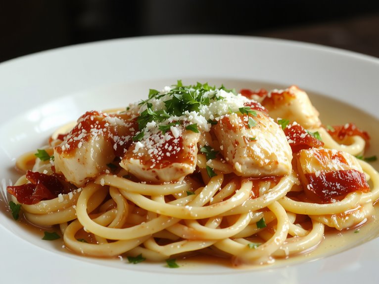 creamy chicken bacon pasta