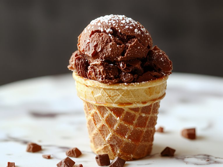 creamy chocolate ice cream