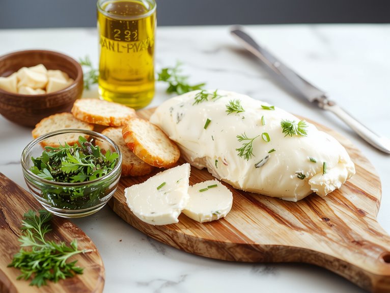 creamy garlic herb spread