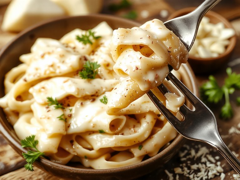 creamy homemade italian pasta