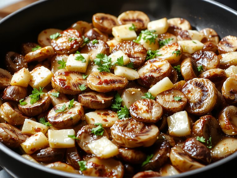 creamy mushroom pasta dish