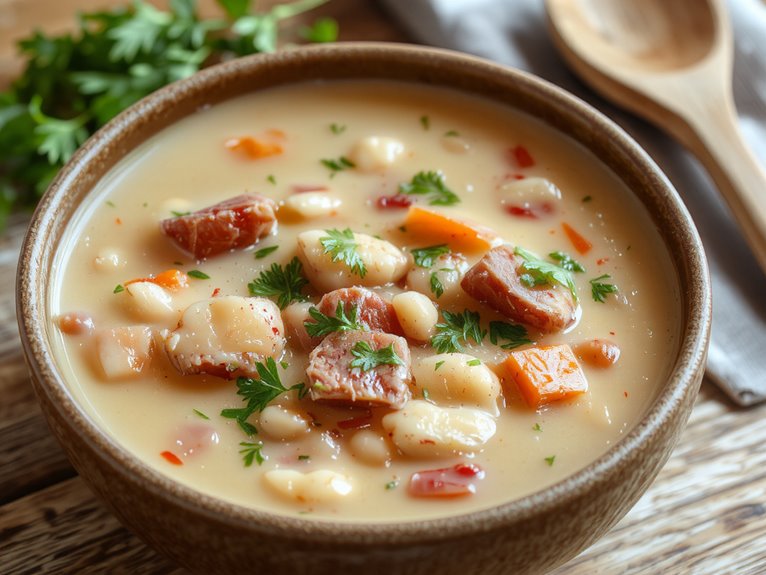 creamy navy bean soup